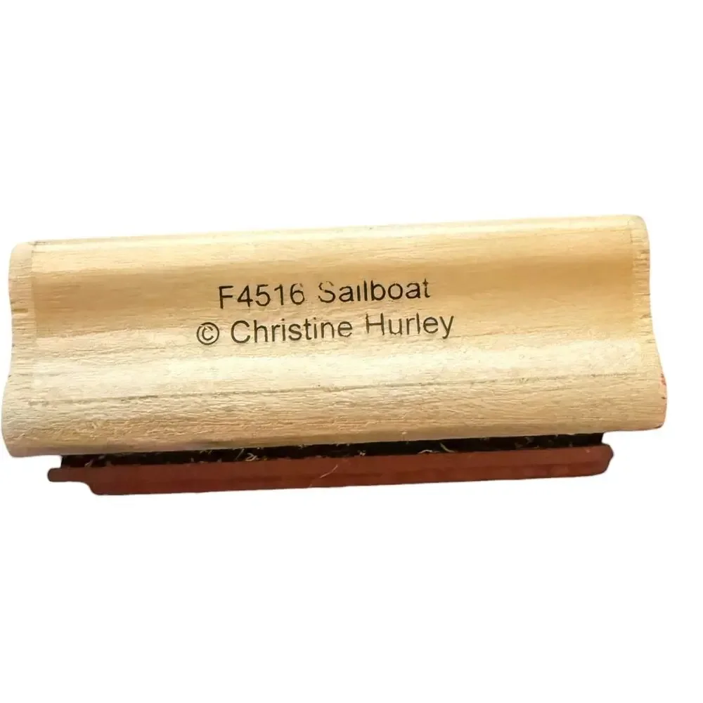 Christine Hurley Sailboat Boat F4516 Rubber Stamp